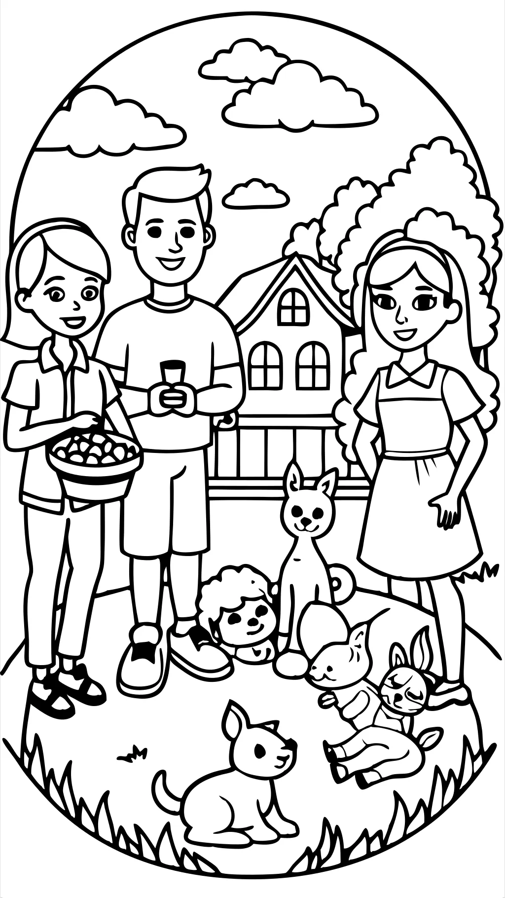 coloriages de la famille Barbie